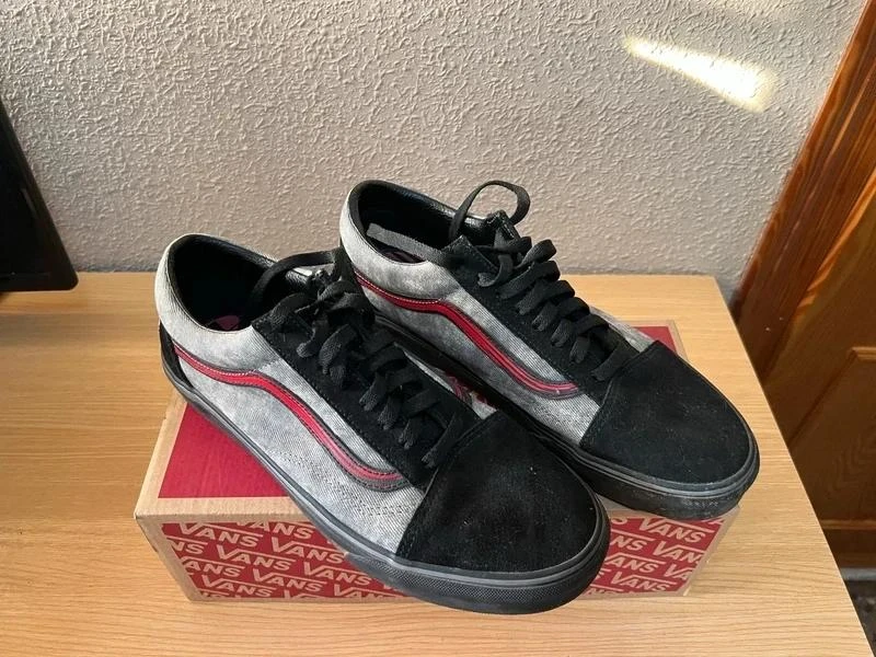 Vans Old Skool Pewter Black Denim Camurça T42.5 Muito Bom Estado – photo 2
